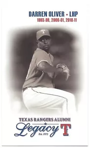 Maglia rossa Darren Oliver SGA Alumni Legacy Team Emessa Texas Rangers Alumni Legacy Team - Foto 1 di 1