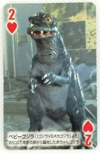 Godzilla Card Baby godzilla Toho 50th 2004 Mini Playing Card Vintage Japan Rare - Picture 1 of 9