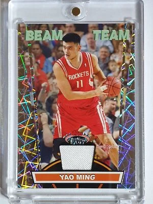 2007 Topps Stadium Club Yao Ming #PATCH Beam Team Game Worn Jersey - Rare - Image 1 of 3