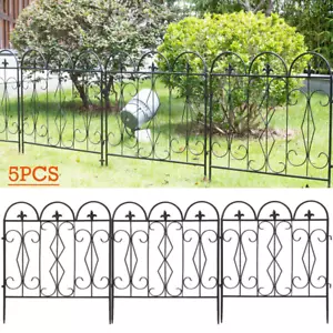 Antik Teichzaun Metall Gartenzaun 5tlg Set Zaun Teich Zaunelemente Gitterzaun - Bild 1 von 12