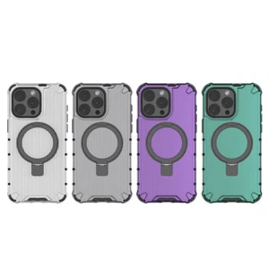 Magnetic Shockproof Phone Case With Kickstand For iPhone 15 Pro Max 14 13 12 11 - Picture 1 of 17