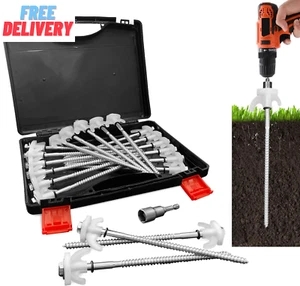 6 Pack Ground Anchor Heavy Duty Earth Anchors with T Handle Hex Wrench & Power N - Picture 1 of 7