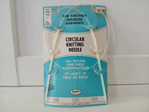 Vintage Zephr Rundstricknadel komplett Nylon 1 Stück 29 Zoll Größe: 5/3 bis 10 1/2 - Bild 1 von 10