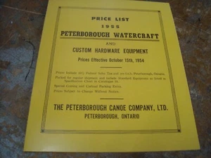 1955 Vintage Peterborough Canoe Company Price List & Letter BOAT - Picture 1 of 9