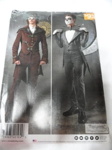 Simplicity W0104 Pattern 2015 Steampunk Cosplay Men Costume Jacket Pants 38-44 - Picture 1 of 4