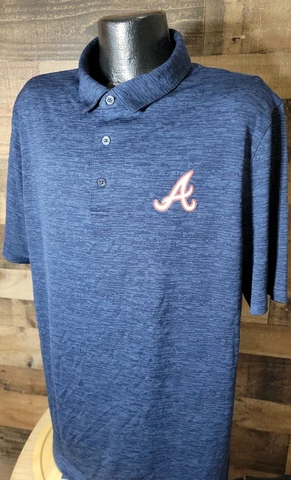 Atlanta Braves Majestic Mens Extra Large XL Camu Blue Black White Red Short Cover