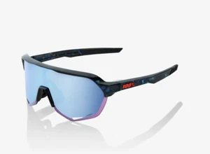 100% Percent Cycling S2 Sunglasses - Black Holographic w/ Hiper Blue Multi Lens - Picture 1 of 1