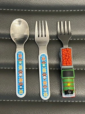 Thomas & Friends Train Baby Cuchara y Tenedor Primeros Años Plástico Inoxidable RARO Foto 1 de 4