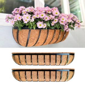 LaLaGreen Deck Railing Planter Box - 2 Pack, 36 Inch Large Wall Planters for ... - Picture 1 of 9