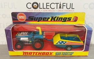 MATCHBOX - SUPER KINGS -  K3 - MOD TRACTOR & TRAILER - 1973 DIECAST - MIB🔥 - Picture 1 of 4