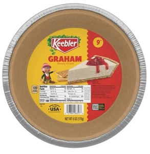 Keebler Ready Crust 9” Graham Cracker Pie Crust For Baking, 6oz - Picture 1 of 2