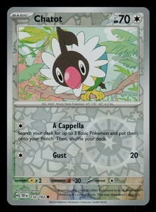 Chatot - 132/162 Common Reverse Holo SV05: Temporal Forces NM - Picture 1 of 2