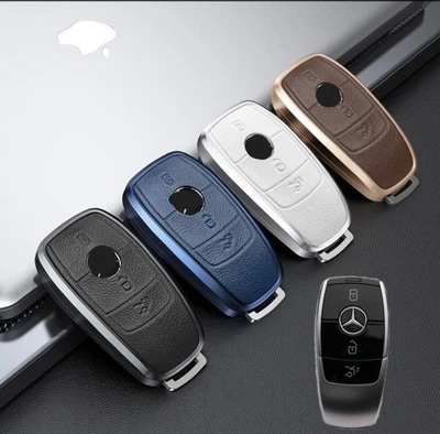 Carcasa de cuero para llavero Mercedes-Benz A B C E S G CLS CLE GLC C300 Foto 1 de 4