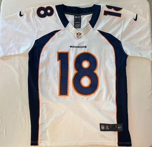Mens Nike Peyton Manning Denver Broncos NFL Game Jersey Size 44 SB Champ - Picture 1 of 8
