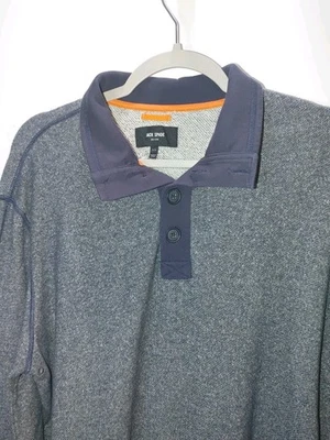 Jack Spade XL Gris Carbón Manga Larga Henley 100% Algodón Informal Comfortcore Foto 1 de 4