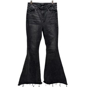 Judy Blue Super Flare Jeans Damen Gr. 13 31 Black Wash Distressed ausgefranster Saum - Bild 1 von 7