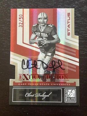 2007 Donruss Elite Extra Clint Dolezel Status /50 Die Cut Auto - Image 1 of 2
