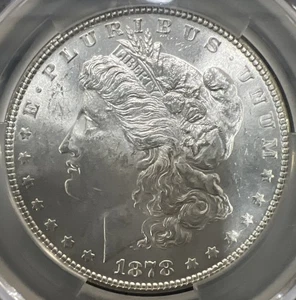 Dólar de plata Morgan 1878-P $1 7TF detalles UNC CAC | Sin circular UNC BU CACG - Imagen 1 de 12