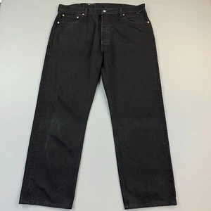Jeans vintage Levis 501 uomo 40x32 40x31 nero taglio dritto bottoni mosca made in USA - Foto 1 di 15
