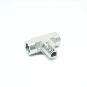 Steel 1/4 Npt Male to Female Branch Tee Pipe Fitting Fuel Air Oil Gas FasParts - Picture 1 of 6