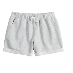 So Girls French Terry Midi Shorts New with Tags XXS 4-5 Gray Roll Tab Trendy - Picture 1 of 6