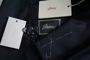 Brioni NM Colosse Black 100% Wool 2 Pc Suit Jacket Pant Sz 50L BIG GUY BRAND NEW - Picture 1 of 13