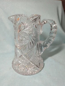 Antique American Brilliant Cut Heavy Deep Cut Glass Pitcher - Picture 1 of 10