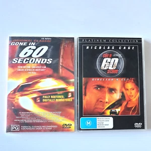 Gone In 60 Seconds Dvds PAL Region 4 Brand New Factory Sealed 1 X Pre Owned - Picture 1 of 8