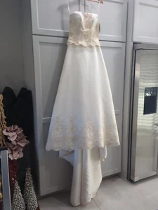 Oleg Cassini Collection David's Bridal Wedding Dress SIZE 4 Beautiful Ships Free - Picture 1 of 24