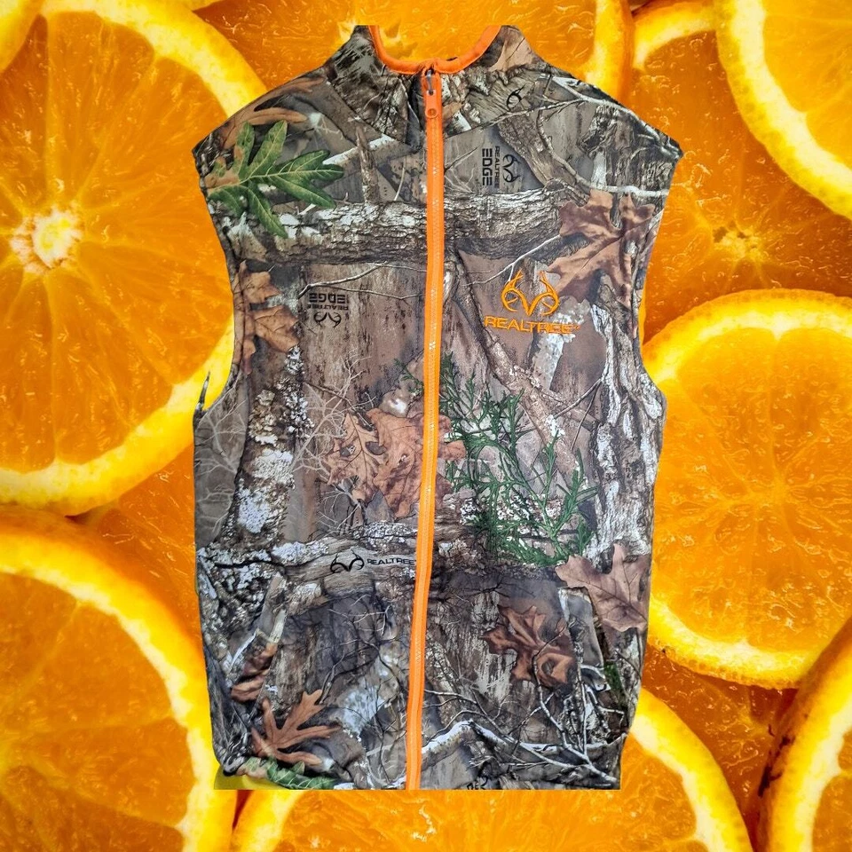 RealTree Edge Full Zip Camo Vest Reversable Black and Camo - Image 1 of 4