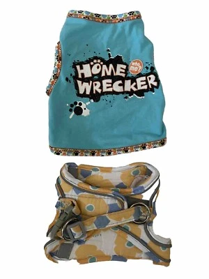 Arnés de algodón floral para perros y camiseta de demolición para el hogar talla XXS Foto 1 de 4