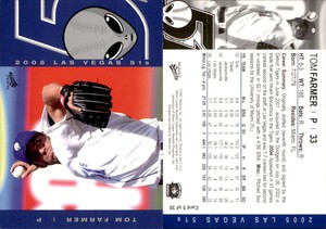 Tom Farmer 2005 MultiAd Las Vegas 51s #5 Card *AutographDen*