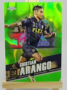Cristian Arango 2022 Topps Chrome MLS Neon Green Lava #44 /99 Los Angeles - Picture 1 of 2