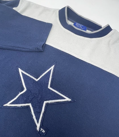 Vintage NFL Starter Sweater Dallas Cowboys  Size L Large Blue White Cover