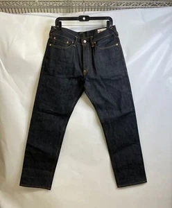 EVISU Daicock Japanese Selvedge Denim Jeans Men's Size 30x34 Dark Wash - Picture 1 of 5
