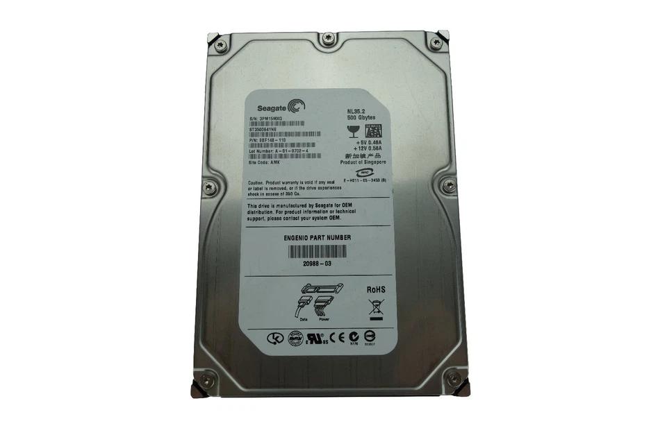 Seagate NL35.2 ST3500641NS 500GB SATA 3.5" Hard Drive - Image 1 of 2