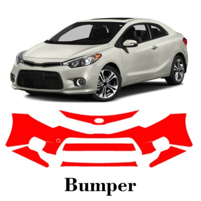 Película de protección de pintura PPF precortada para parachoques delantero para KIA Forte Koup 2014-2016 Foto 1 de 4