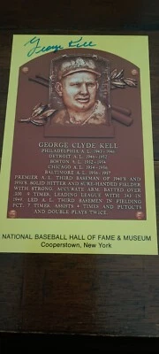 GEORGE KELL-SIGNED HOF PLAQUE CARD TIGERS D-2009 - Image 1 of 2