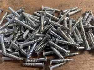 Slotted Countersunk Wood Screws 100 x 1" x 7 Zinc Plated BZP - Picture 1 of 7