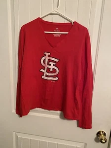 Fanatics Jersey Shirt Size XL Women’s St. Louis Cardinals Red Top Long Sleeve - Picture 1 of 7