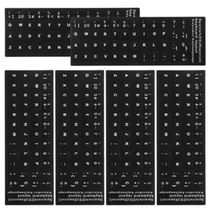 6 Sheets Keyboard Stickers Keyboard Layout Stickers Spanish Language Stickers UK - Picture 1 of 12