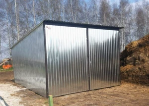 Blechgarage Einzelgarage Fertiggarage, 3X5 m, Pultdach, Lager, Halle - Bild 1 von 4