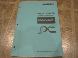 Airman PDS400S-6B1 Towable Air Compressor Parts Manual Catalog. 400 CFM - Picture 1 of 10