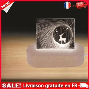 Socle d'affichage ovale - Base d'affichage à LED avec USB (lumière blanche) - Photo 1/8