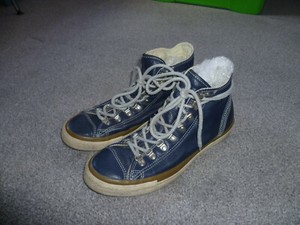 Converse Blue Leather Upper Trainers For Men For Sale Ebay