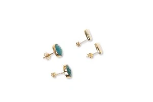 Argento Vivo 302901 Boxed Stud Earrings (Set of 2) Gold/ Blue Aventurine - Bild 1 von 3