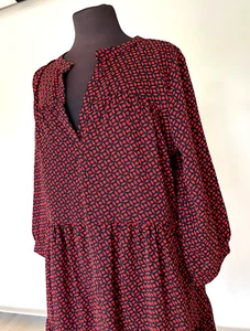 neue Tunika/ Kleid von ISILK in XL rot-schwarz NP 34,95 - Bild 1 von 3