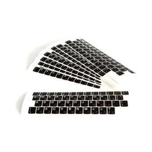 Hochwertige Laptop Tastatur Aufkleber, Kyrillisch/Bulgarisch, US Schwarz Matt... - Bild 1 von 5