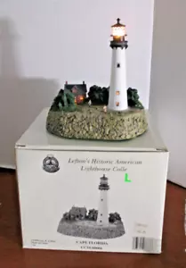 Lefton Historic American 1999 Cape Florida Leuchtturmlampe 08666 ~ Neu im Karton - Bild 1 von 9