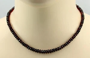 Granat Kette facettierte Almandin Granat Halskette für Damen 44 cm - Bild 1 von 2